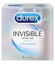 Bao cao su Durex Invisible Extra Thin (3 Cái / Hộp)