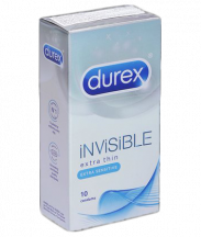 Bao cao su Durex Invisible Extra Thin (10 Cái / Hộp)