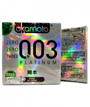 Bao cao su Okamoto 003 Platinum Siêu Mỏng (Hộp 3 cái)