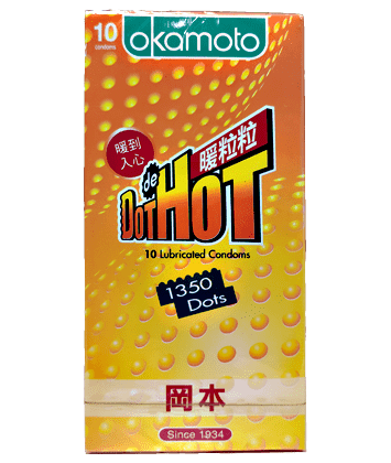 Bao cao su Okamoto Dot De Hot ấm nóng (Hộp 10 cái)