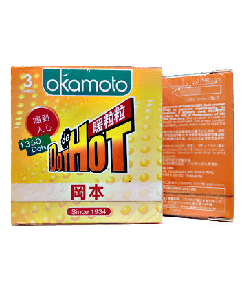 Bao cao su Okamoto Dot De Hot ấm nóng (Hộp 3 cái)